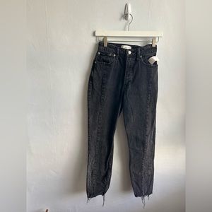 Abercrombie & Fitch curve love black the mom high rise jeans | 00